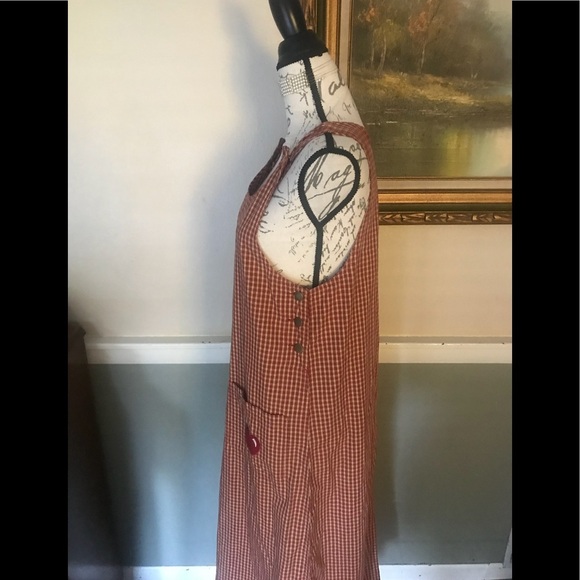 Mandal Bay Women’s Petite Apple Gingham Dress S/P - Picture 5 of 7